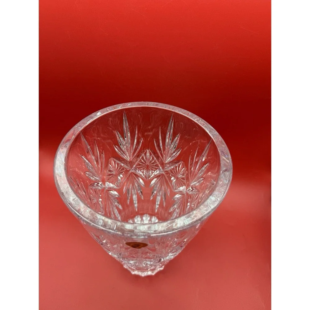 Waterford Normandy Clear Cut Crystal Floral Vase NO Box Slovenia 9.75